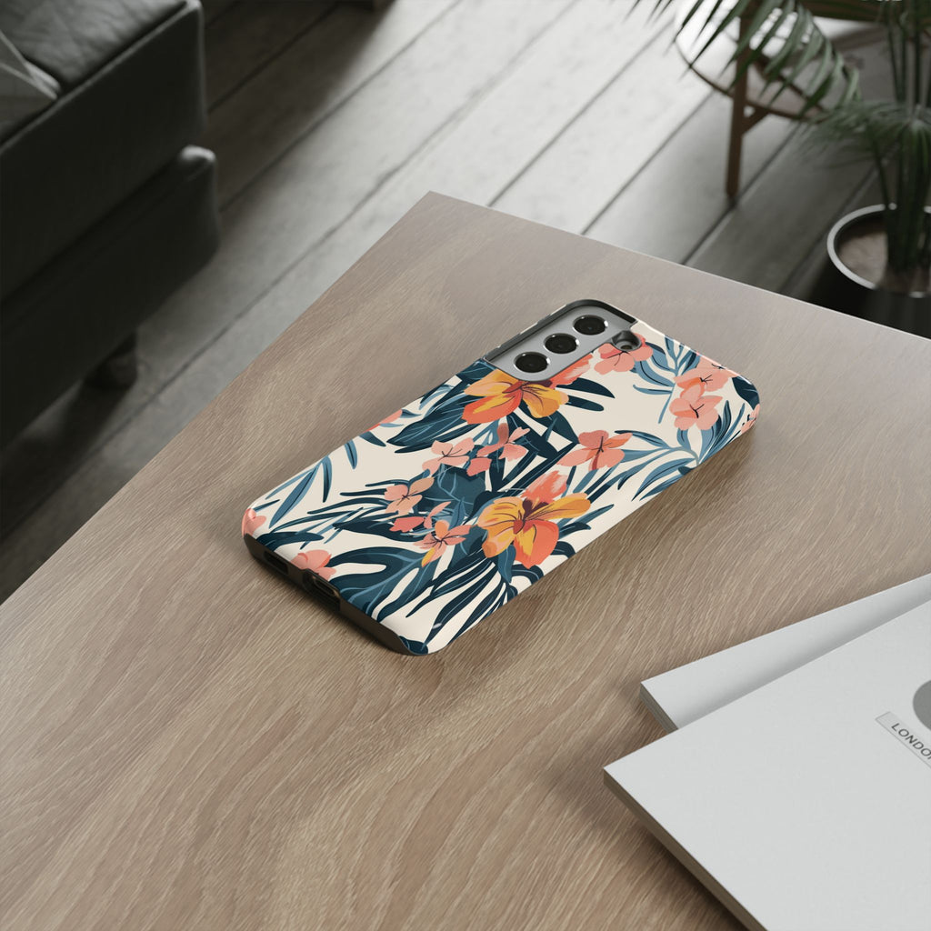 Tropical White and Blue Case
