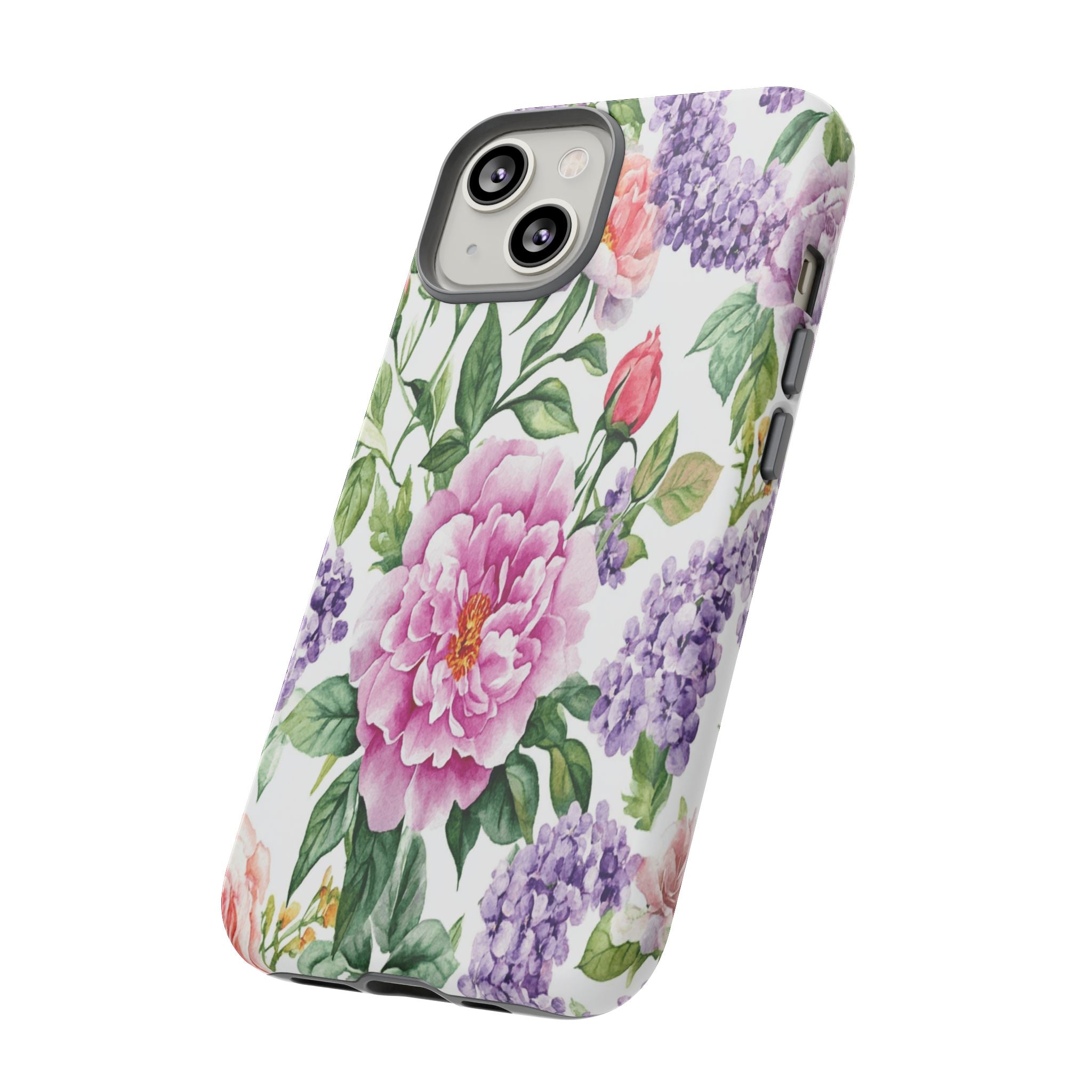 Watercolor Peonies and Lilacs Case