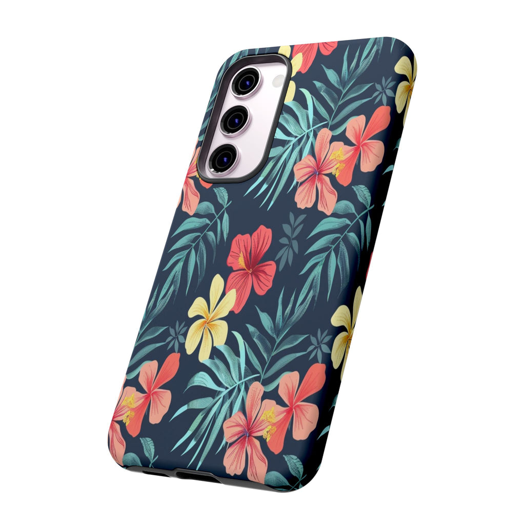 Tropical Hibiscus Navy Case
