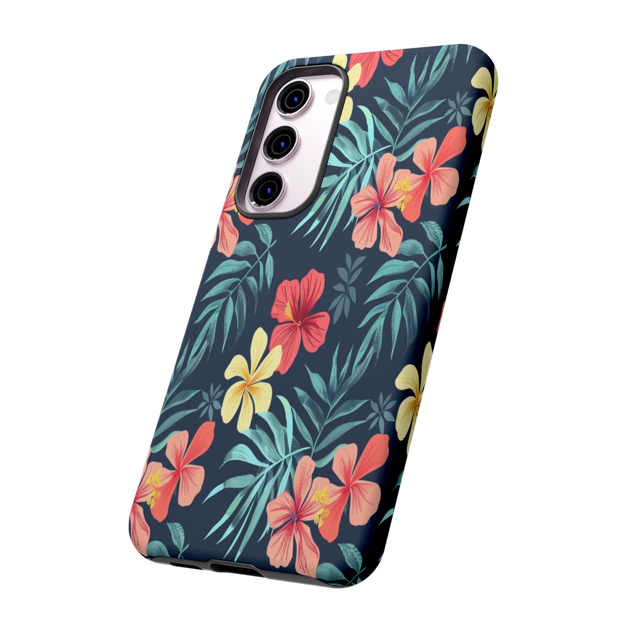 Tropical Hibiscus Navy Case