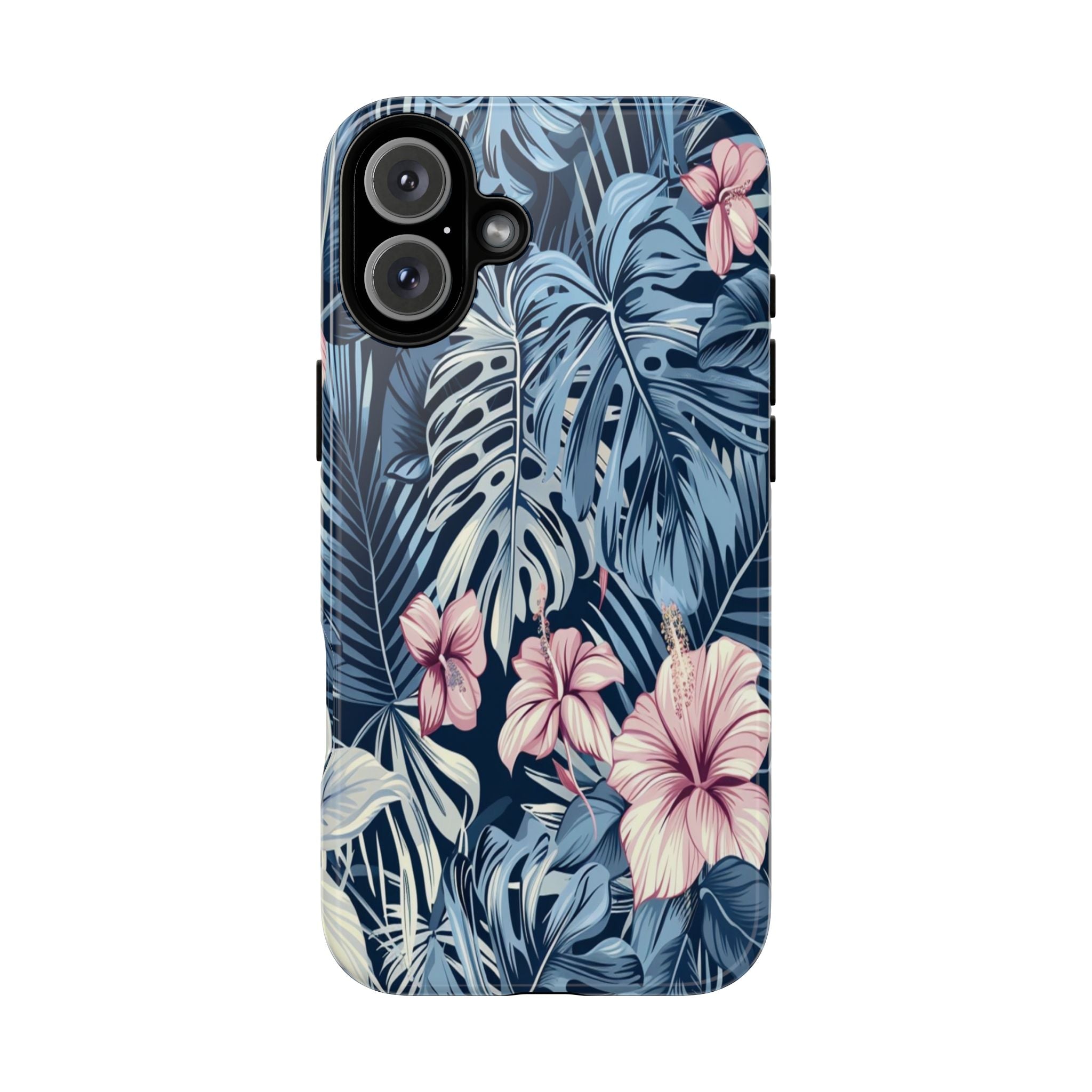 Tropical Hibiscus and Monstera Pattern