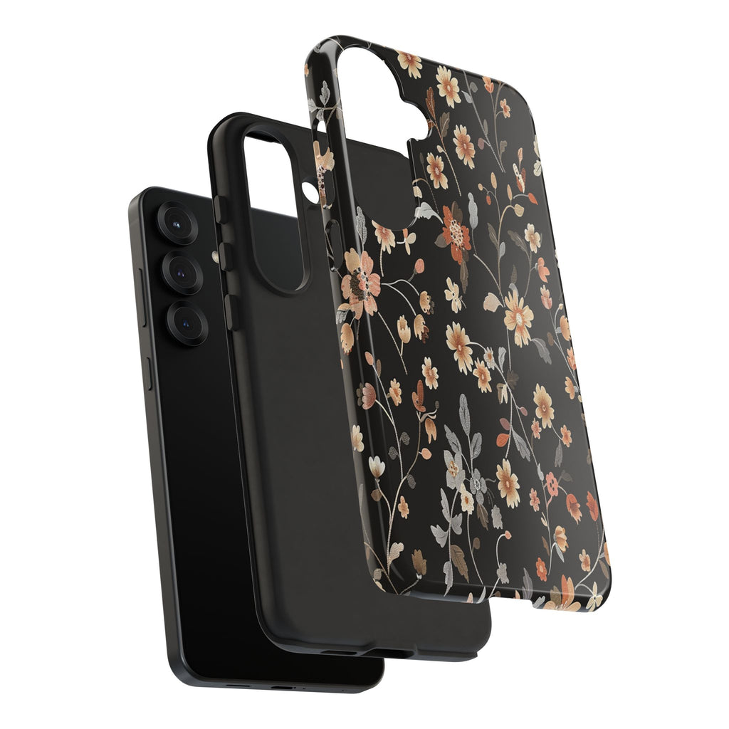Floral Field on Black Case