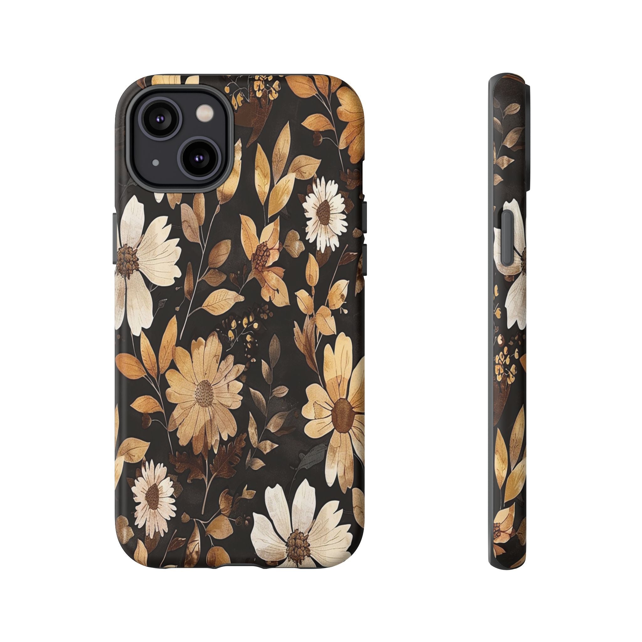 Golden Daisy Botanical on Black