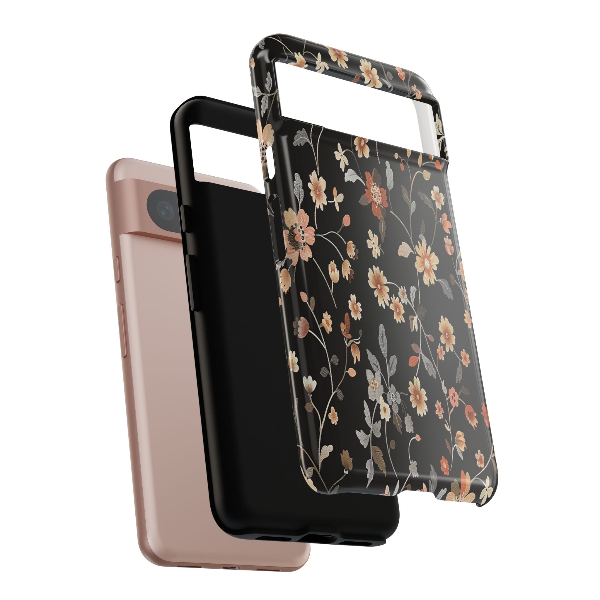 Floral Field on Black Case