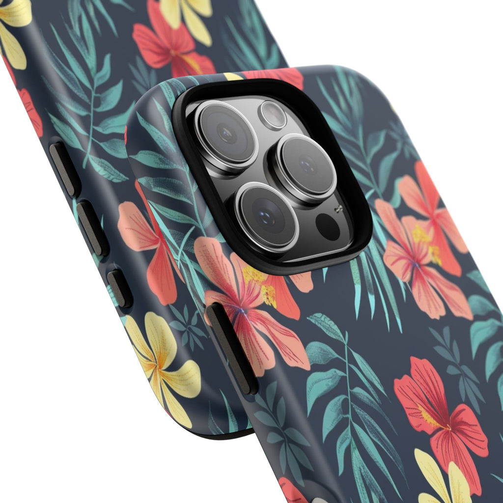 Tropical Hibiscus Navy Case