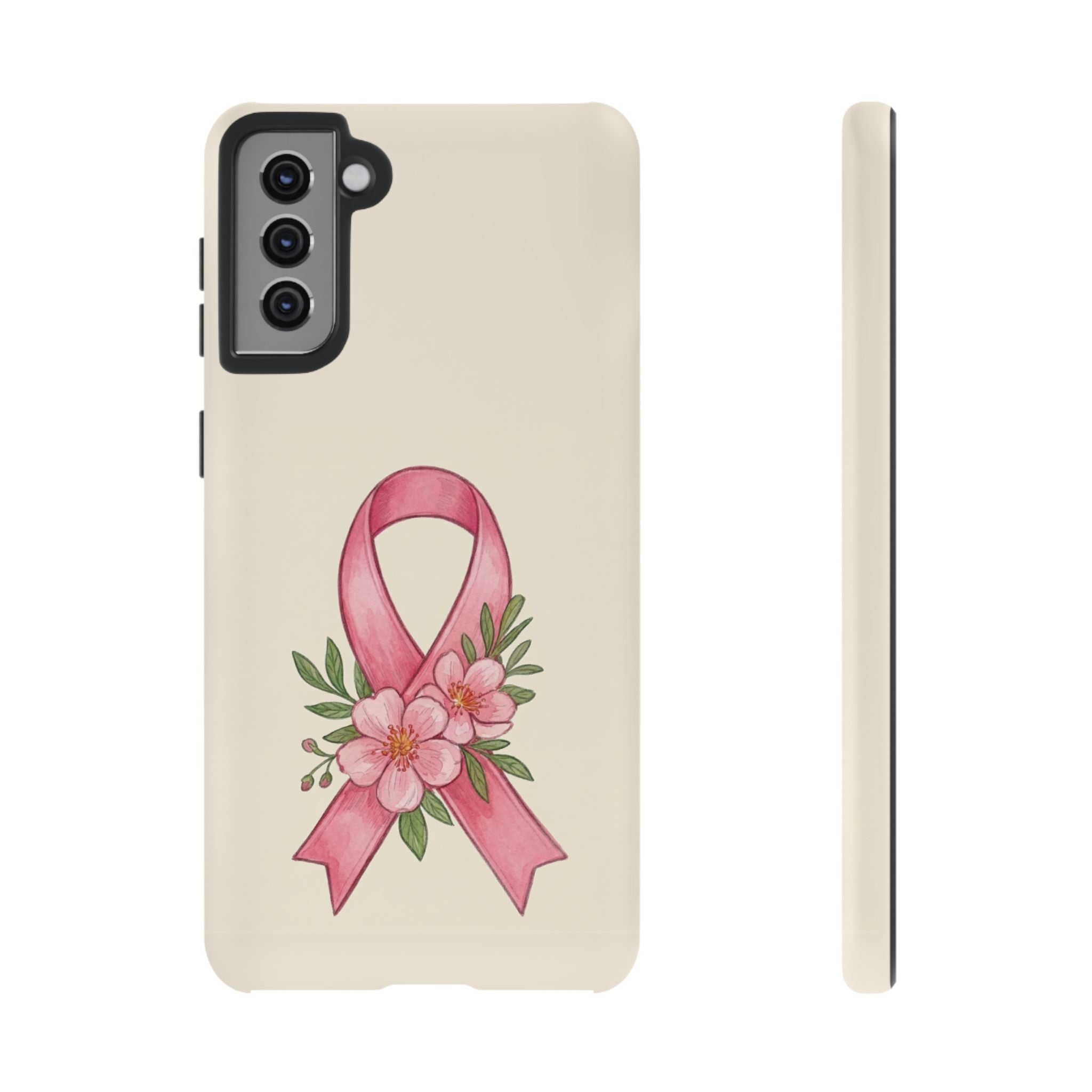 Floral Breast Cancer Awareness Case