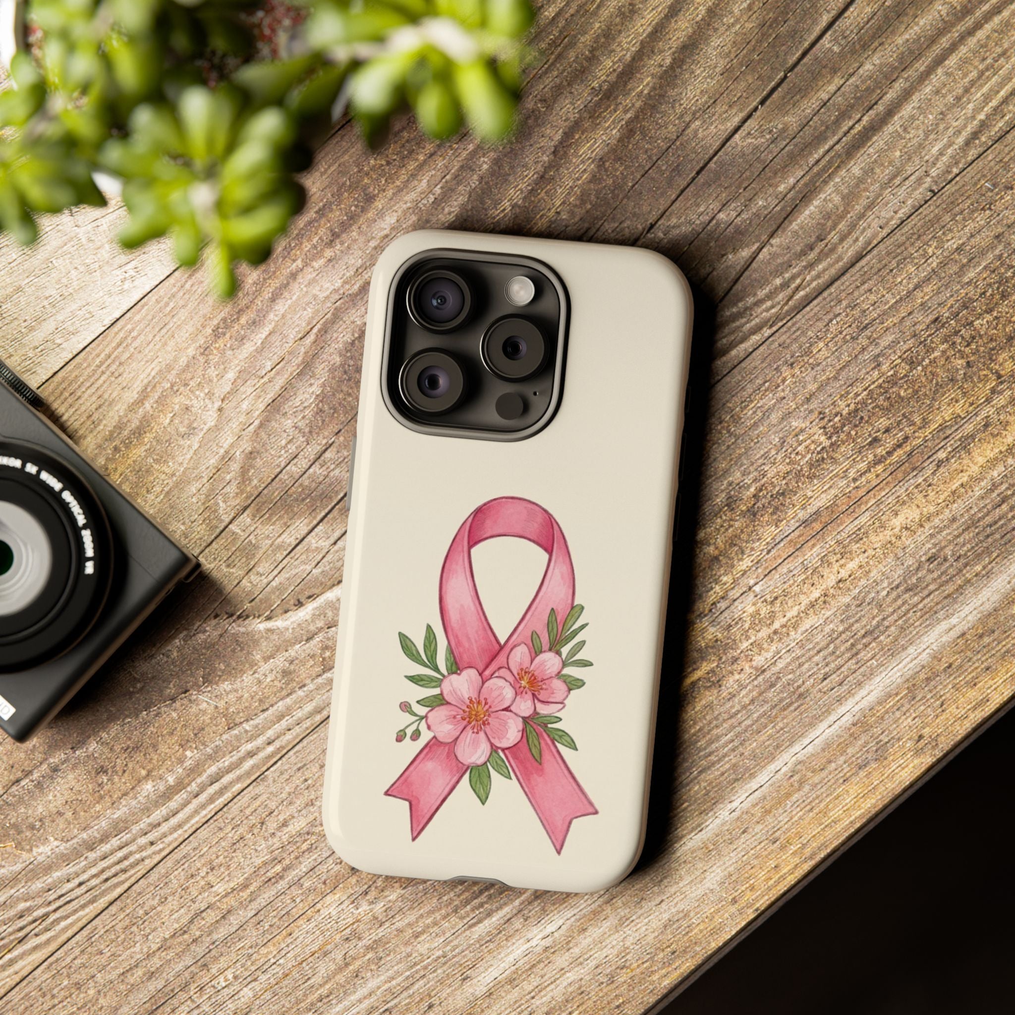 Floral Breast Cancer Awareness Case