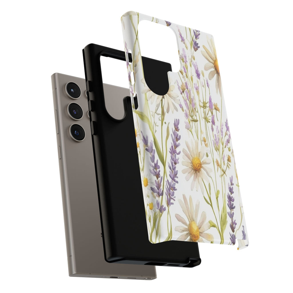 Delicate Watercolor Daisy and Lavender Case