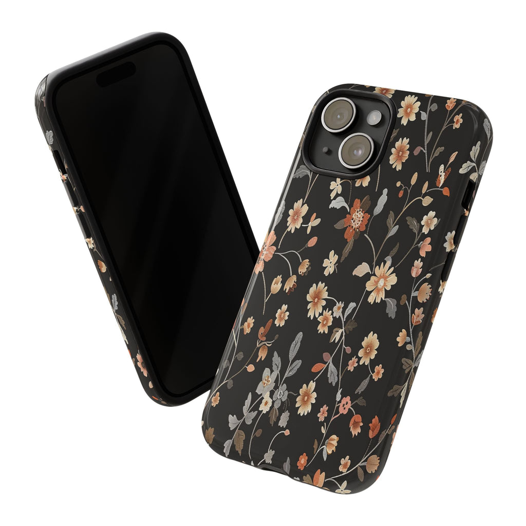 Floral Field on Black Case
