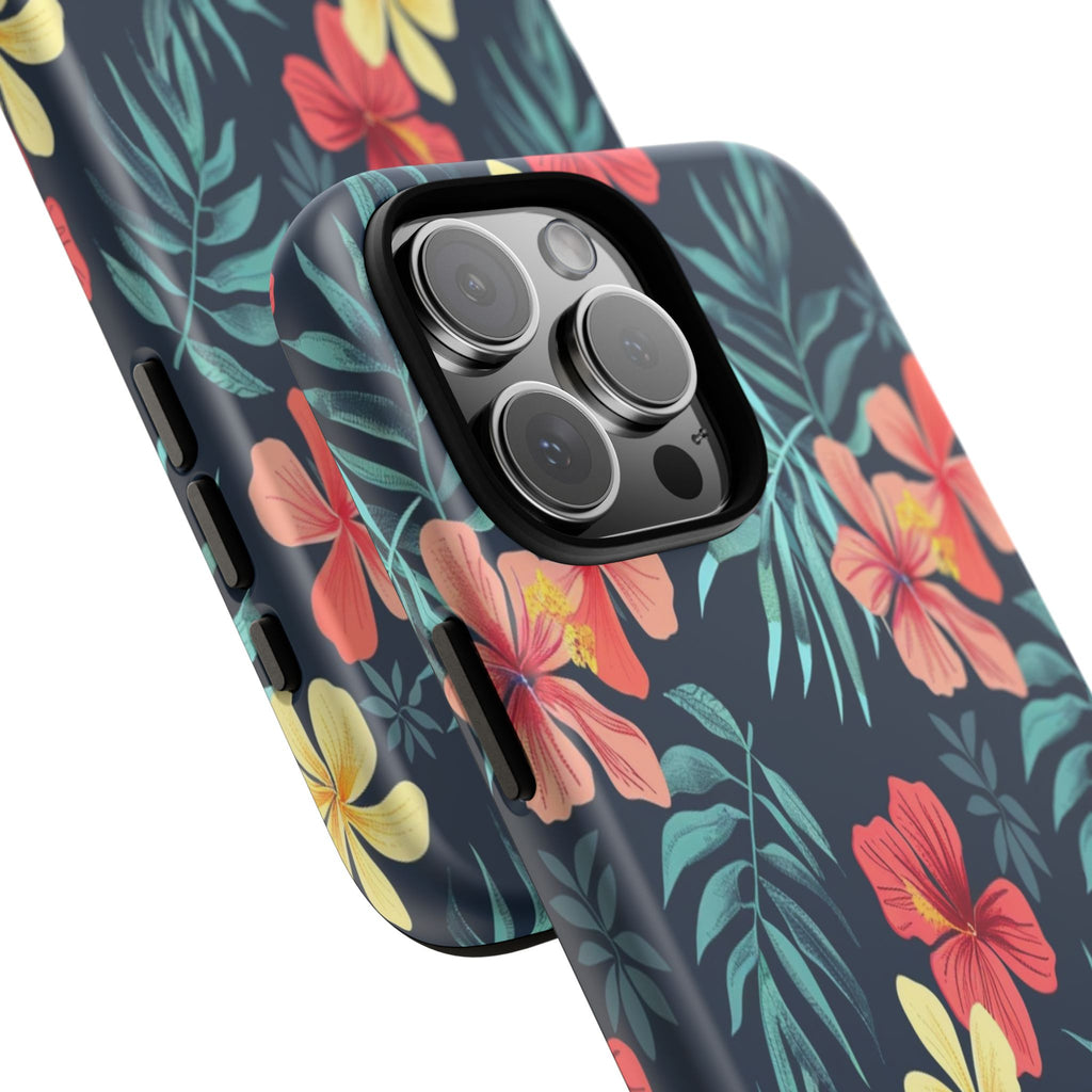 Tropical Hibiscus Navy Case