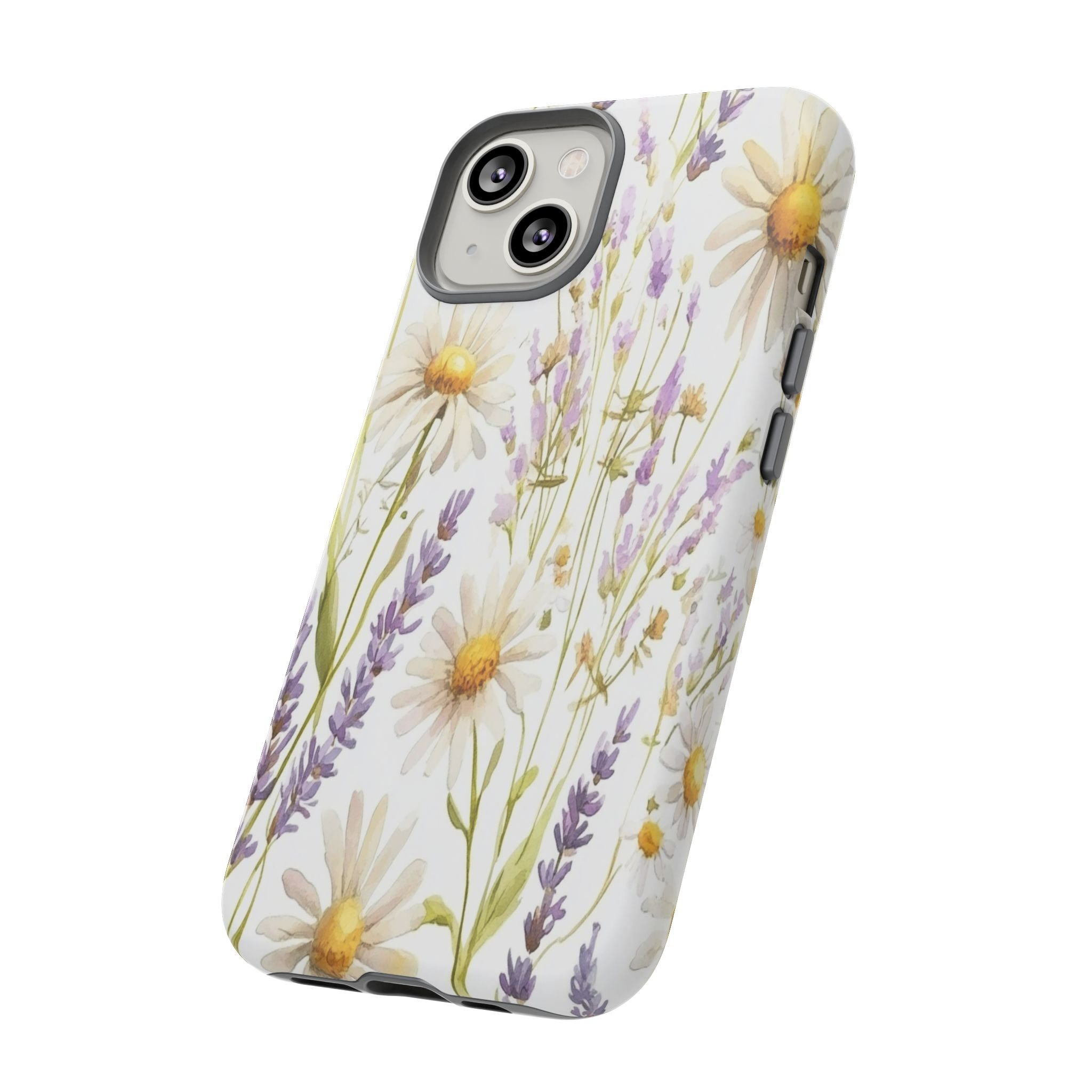 Delicate Watercolor Daisy and Lavender Case