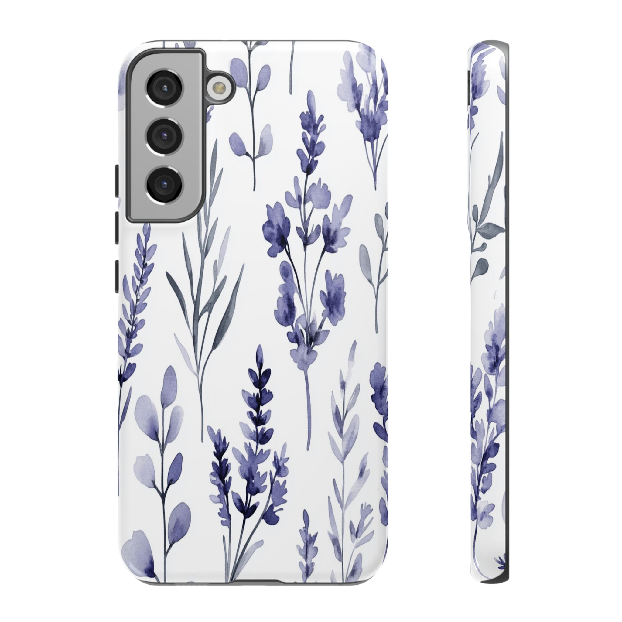 Delicate Purple Botanical Watercolor Floral Pattern