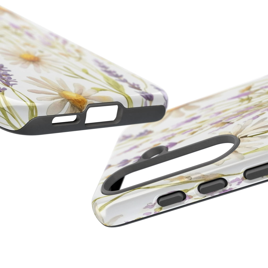 Delicate Watercolor Daisy and Lavender Case