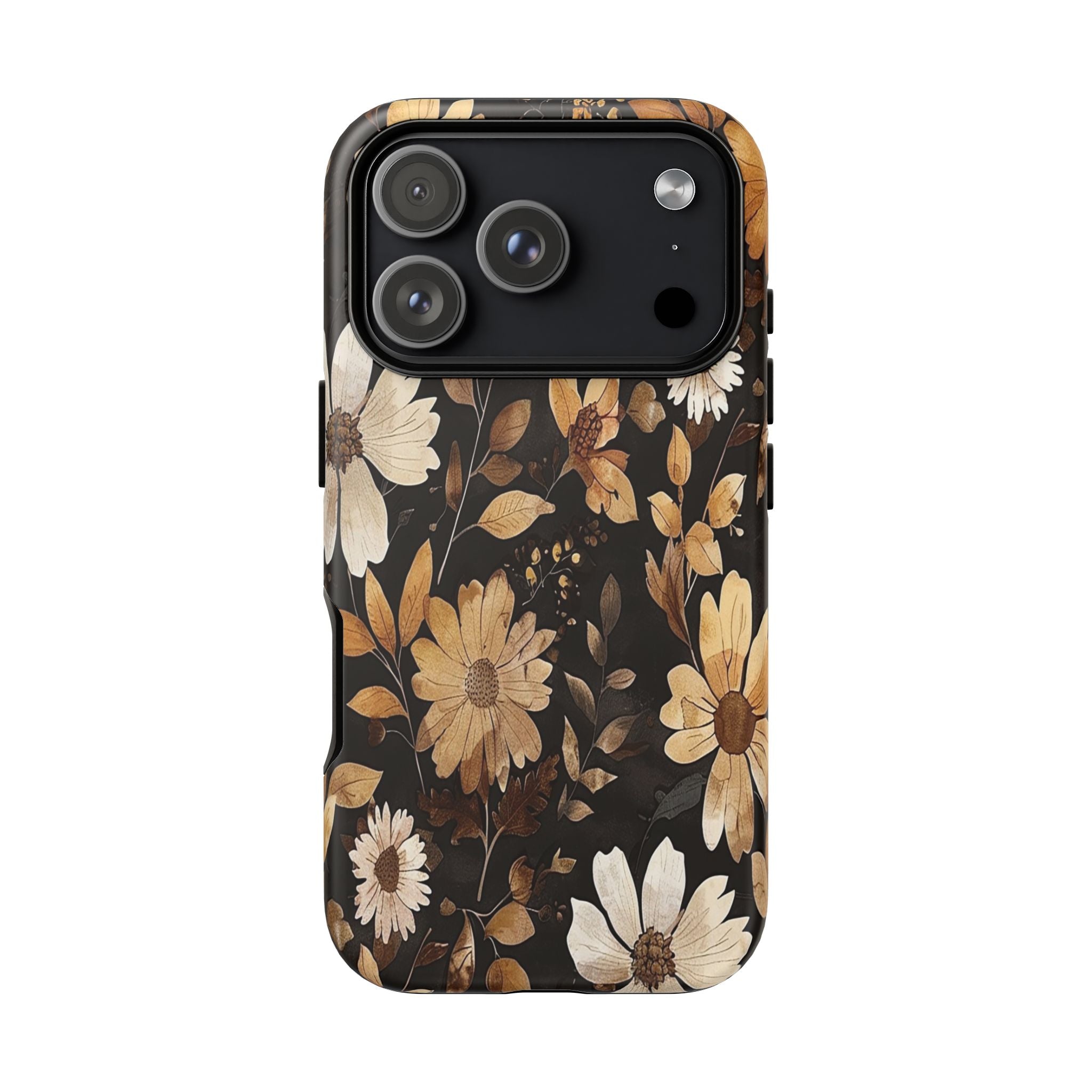 Golden Daisy Botanical on Black