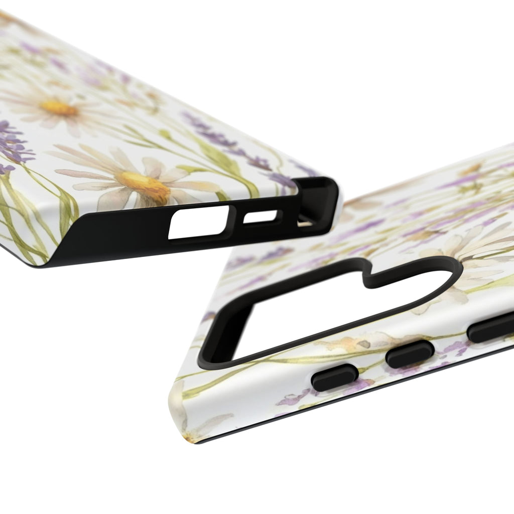 Delicate Watercolor Daisy and Lavender Case