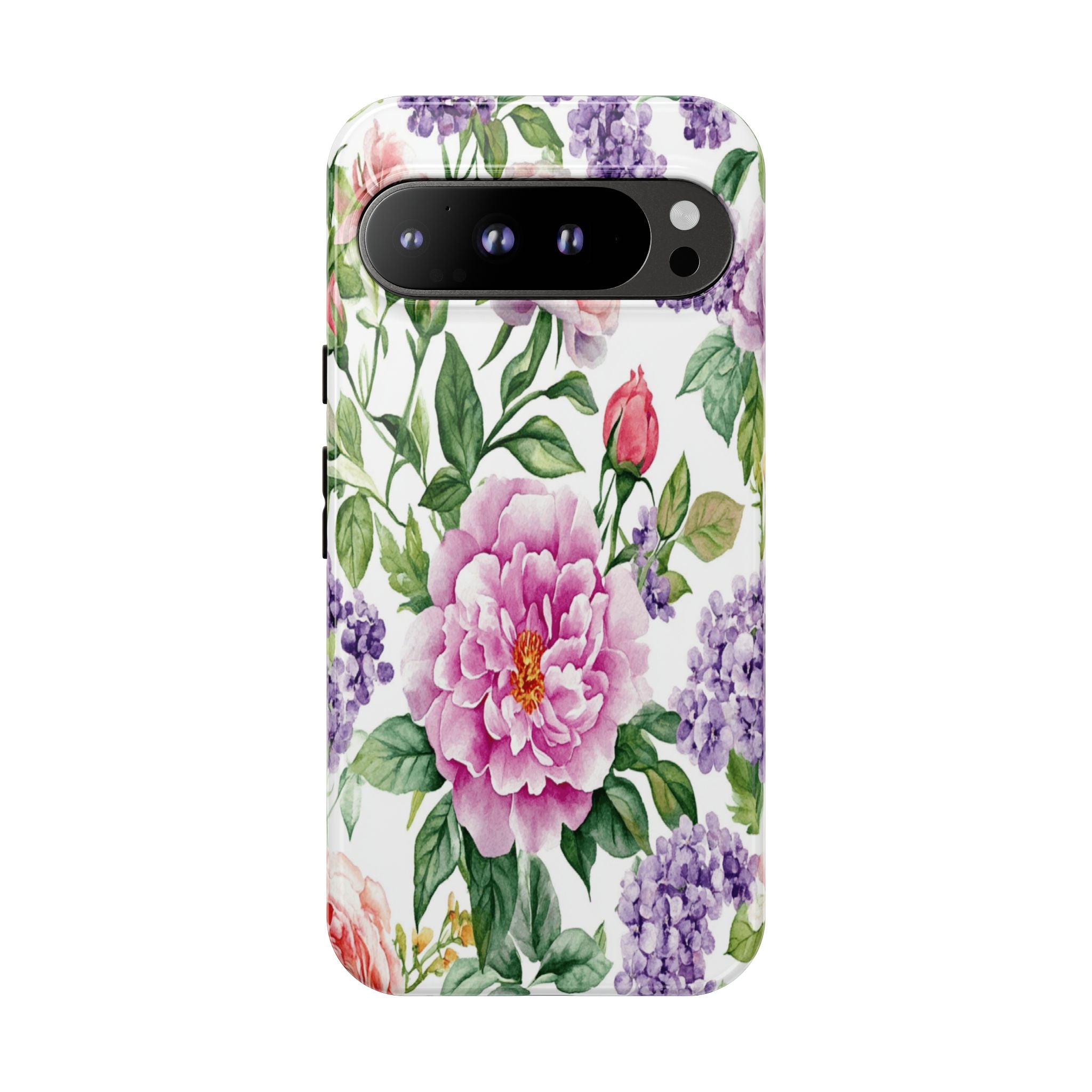 Watercolor Peonies and Lilacs