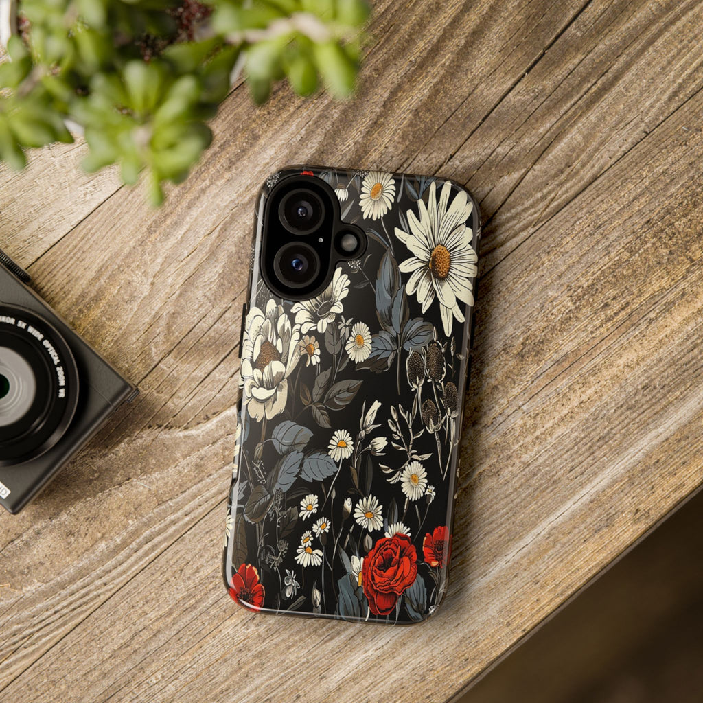 Dark Rose and Daisy Case