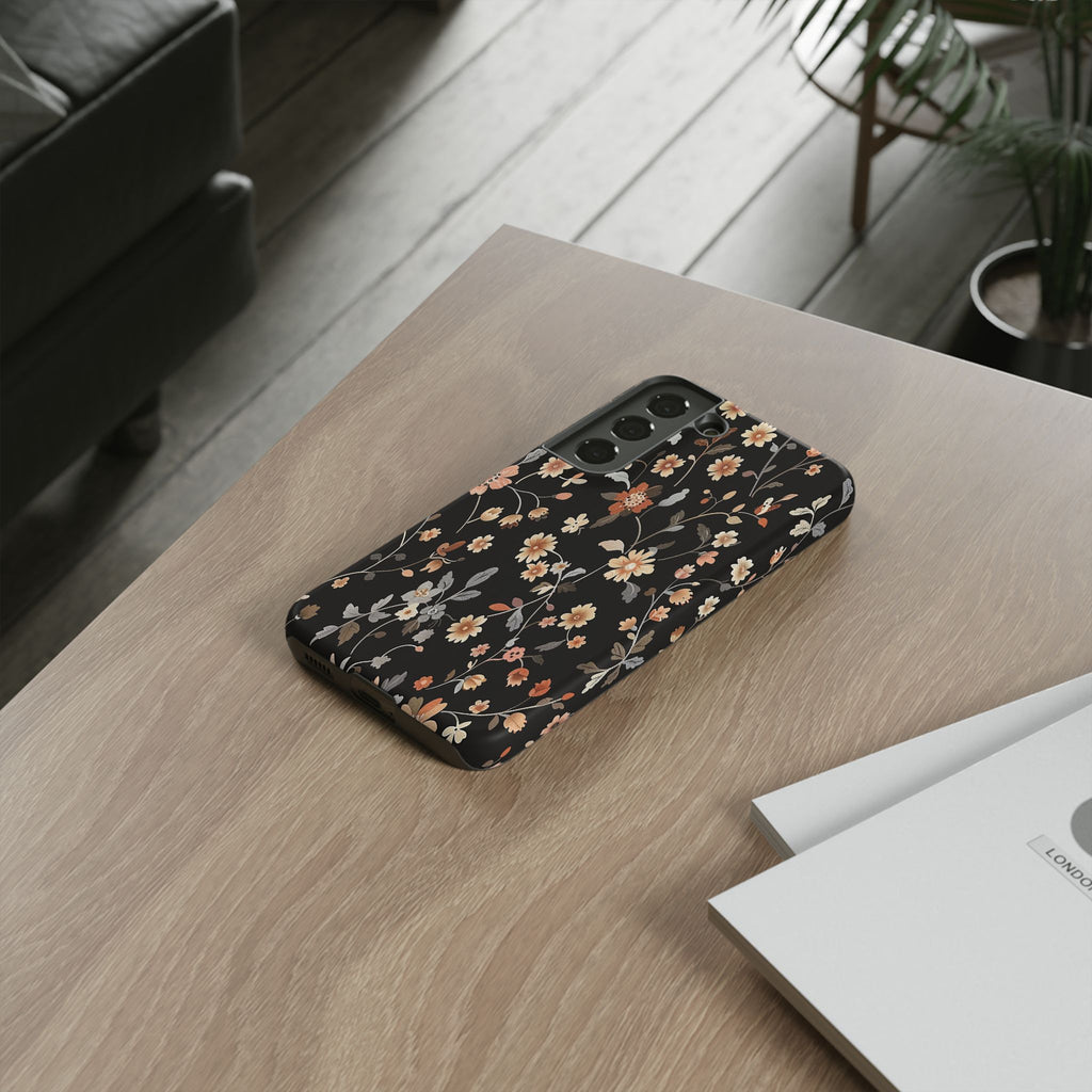 Floral Field on Black Case