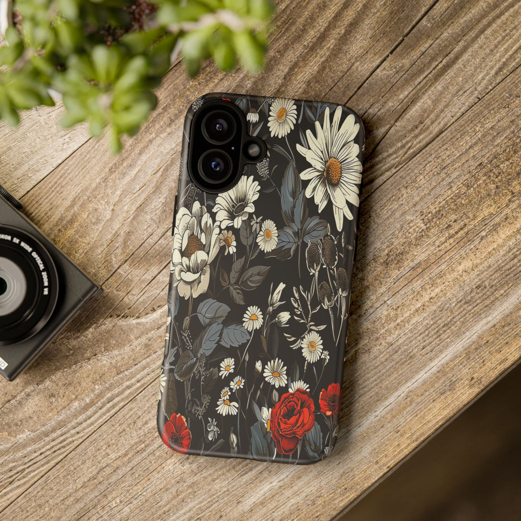 Dark Rose and Daisy Case