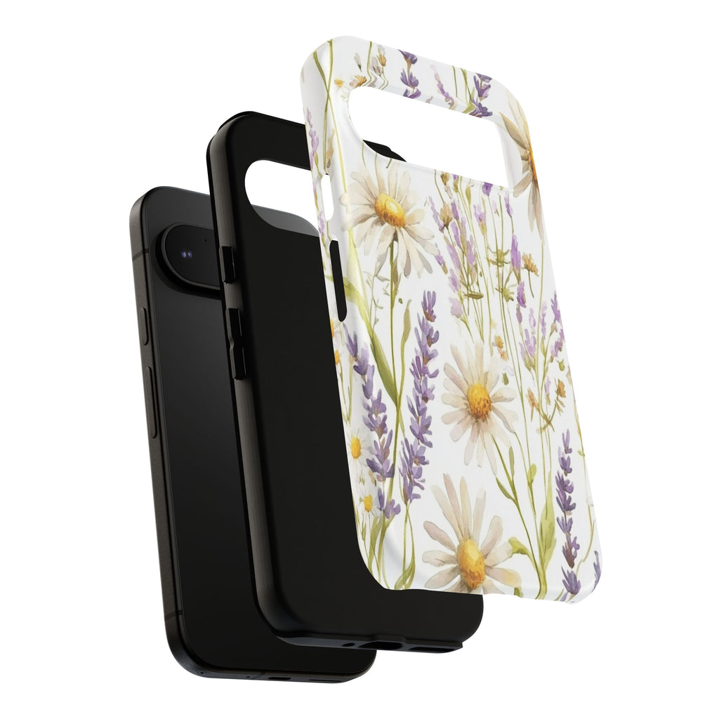 Delicate Watercolor Daisy and Lavender Case