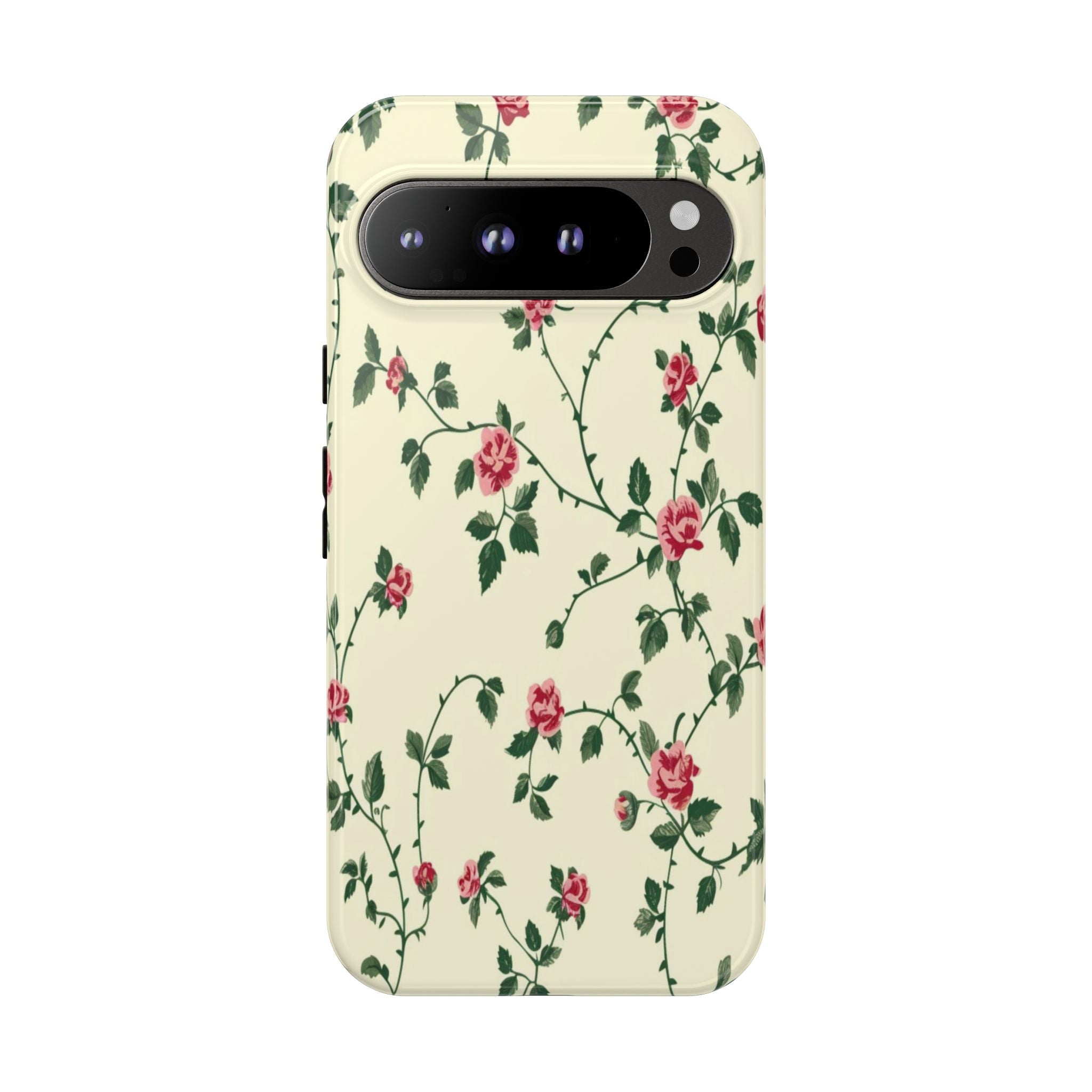 Elegant Pink Roses Victorian Botanical Wallpaper