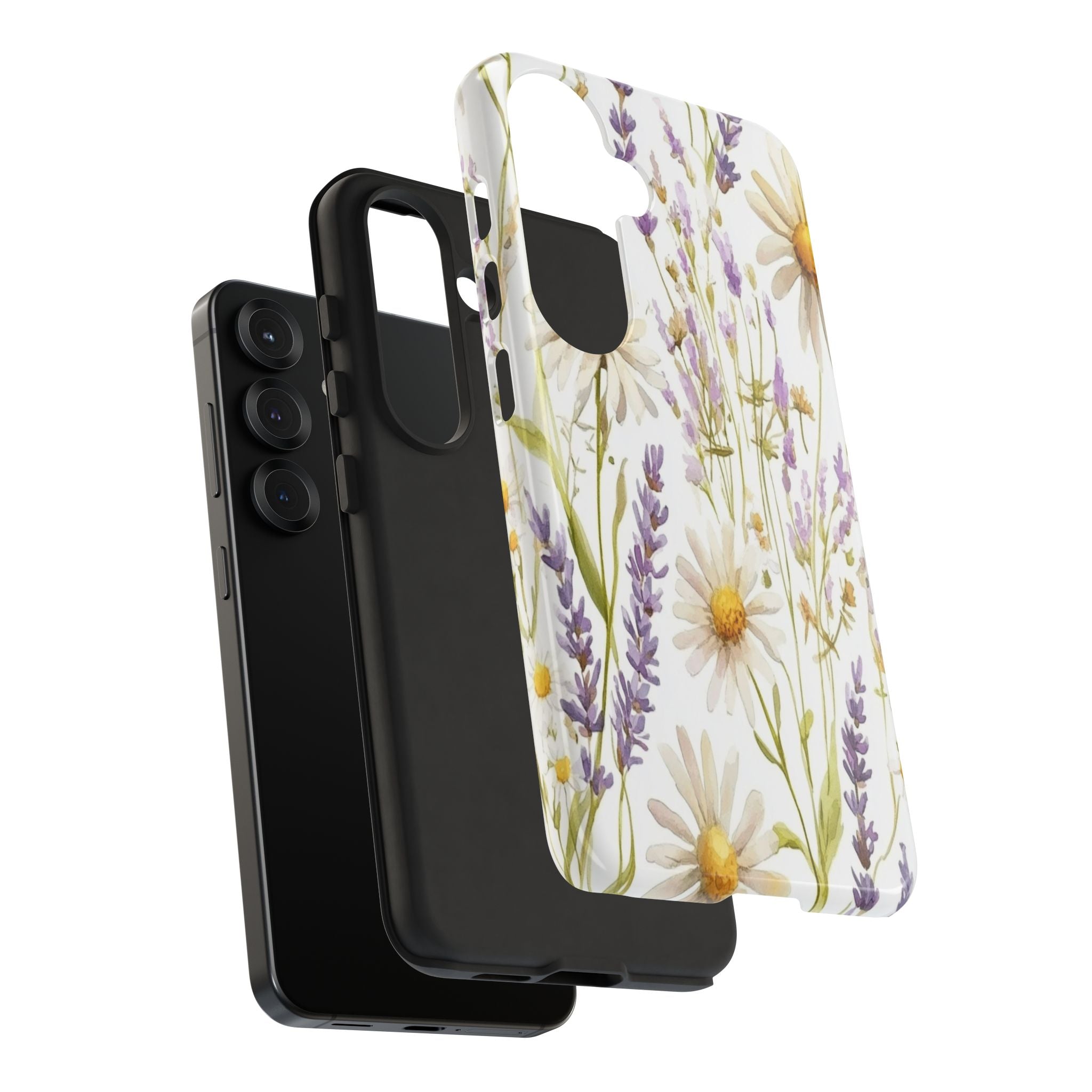 Delicate Watercolor Daisy and Lavender Case