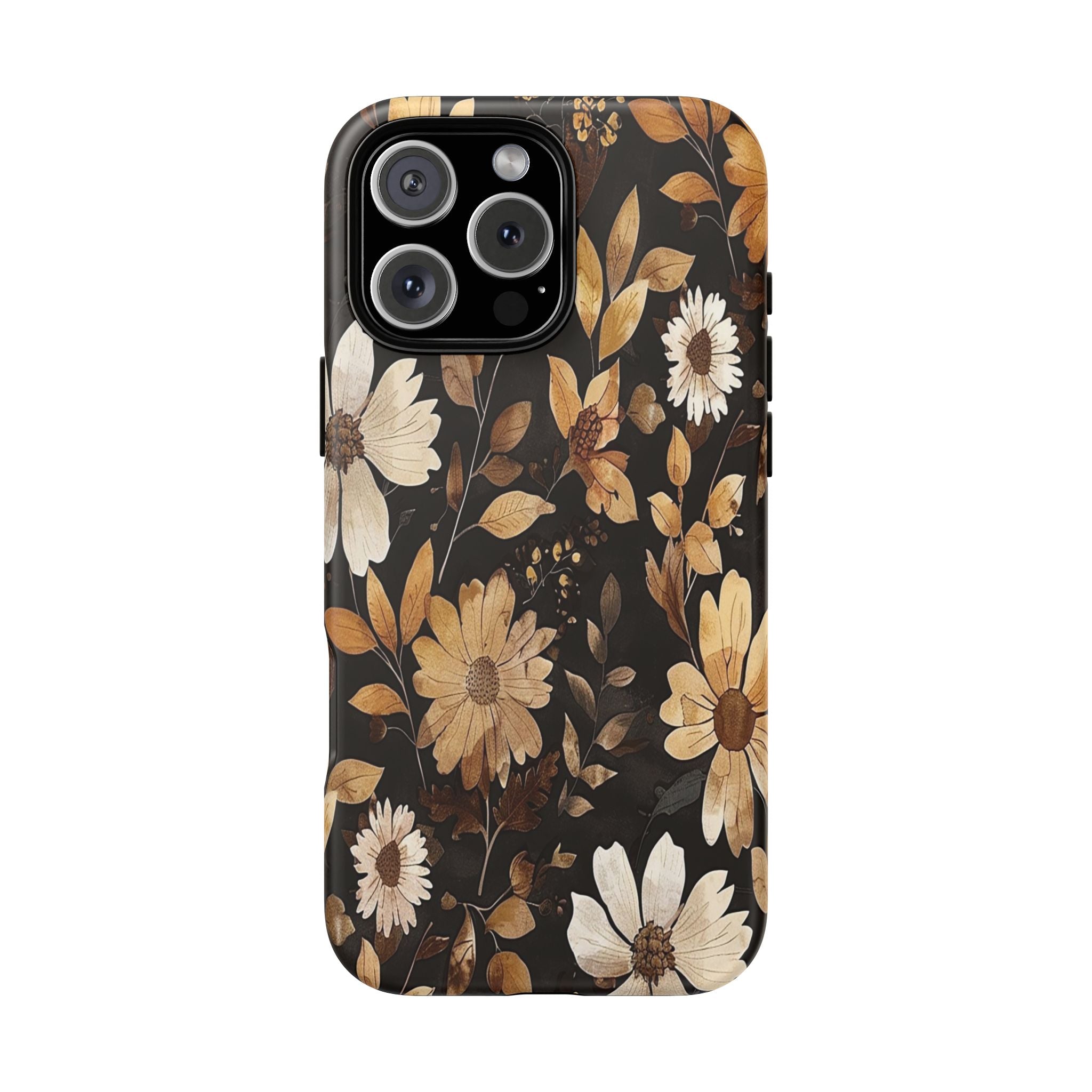 Golden Daisy Botanical on Black