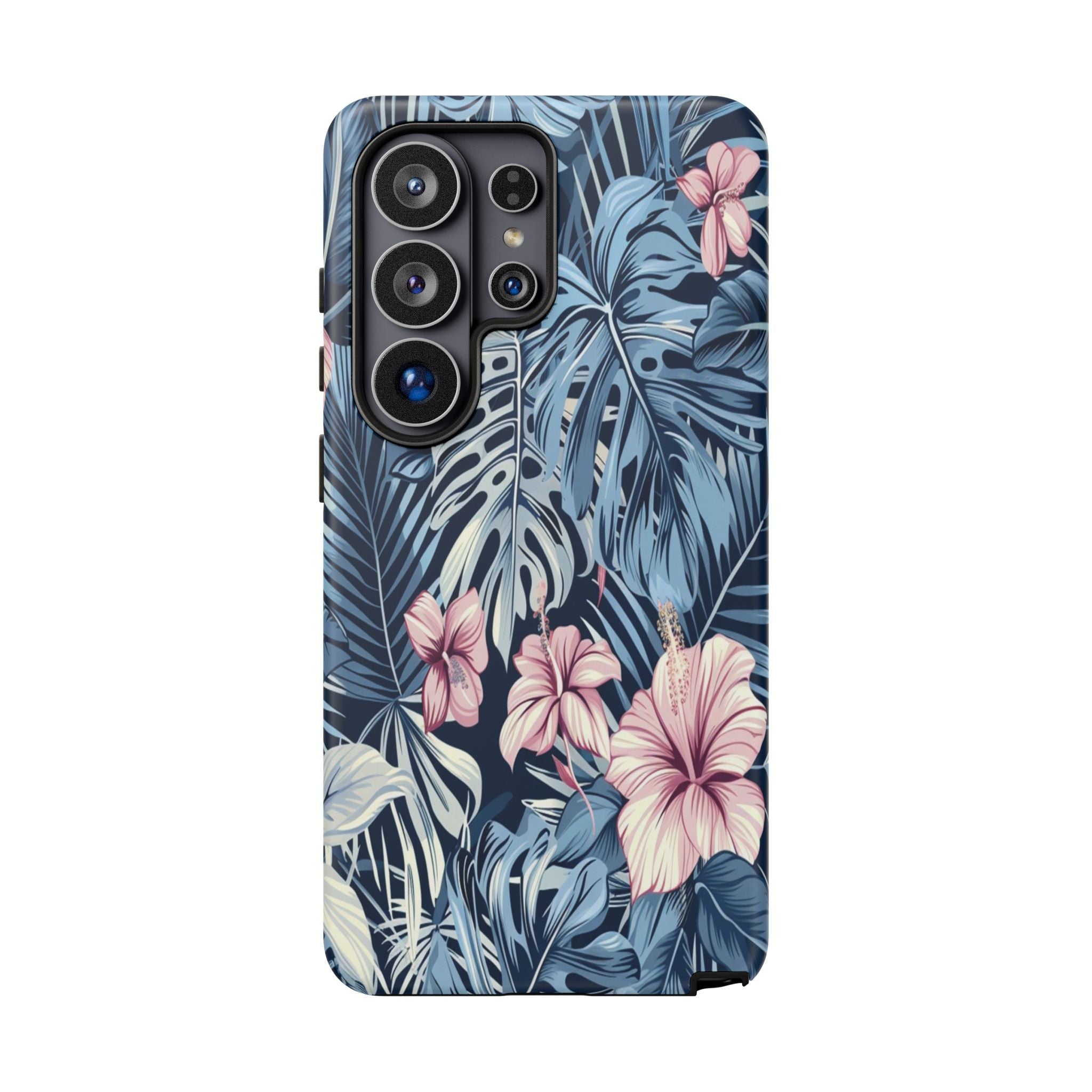 Tropical Hibiscus and Monstera Pattern