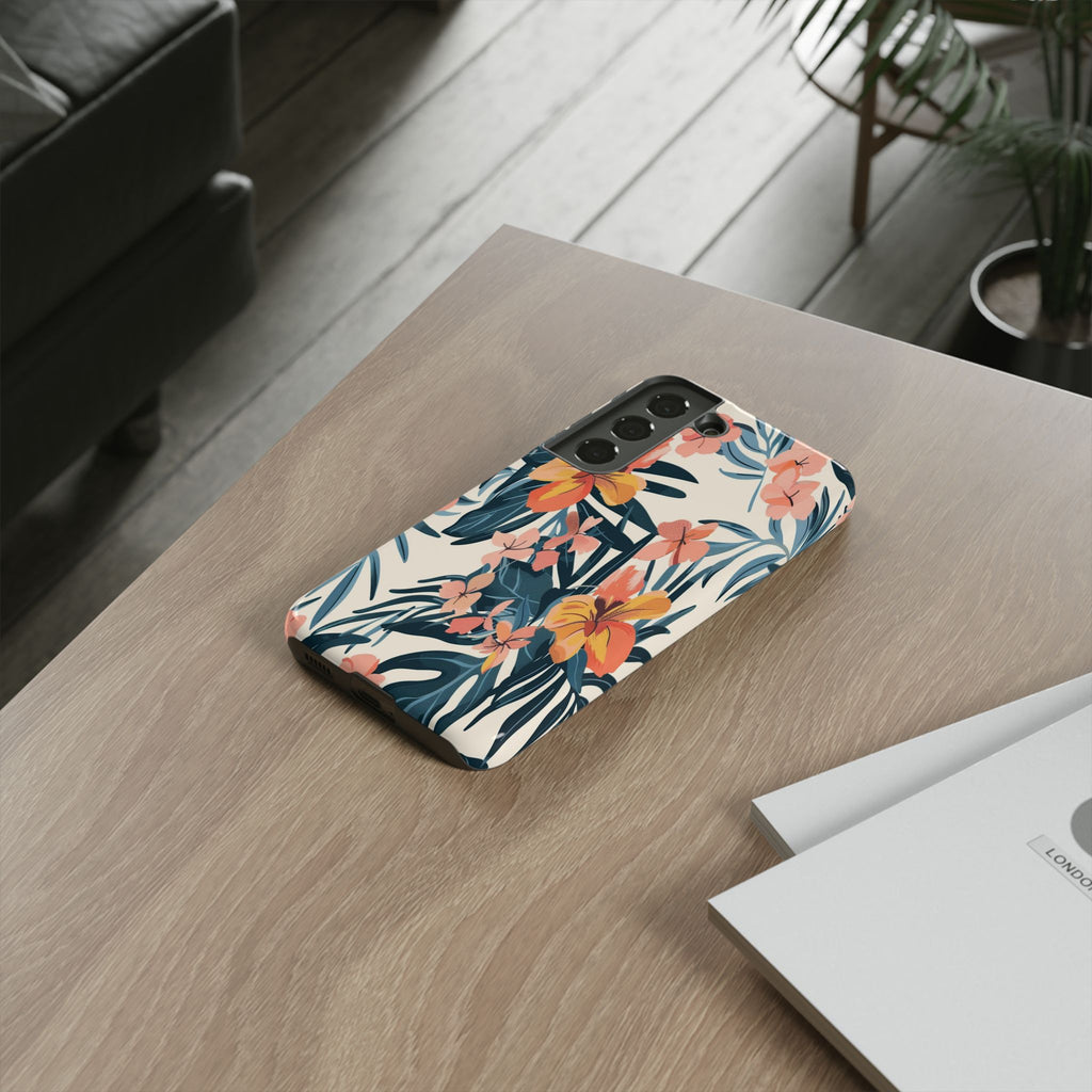 Tropical White and Blue Case