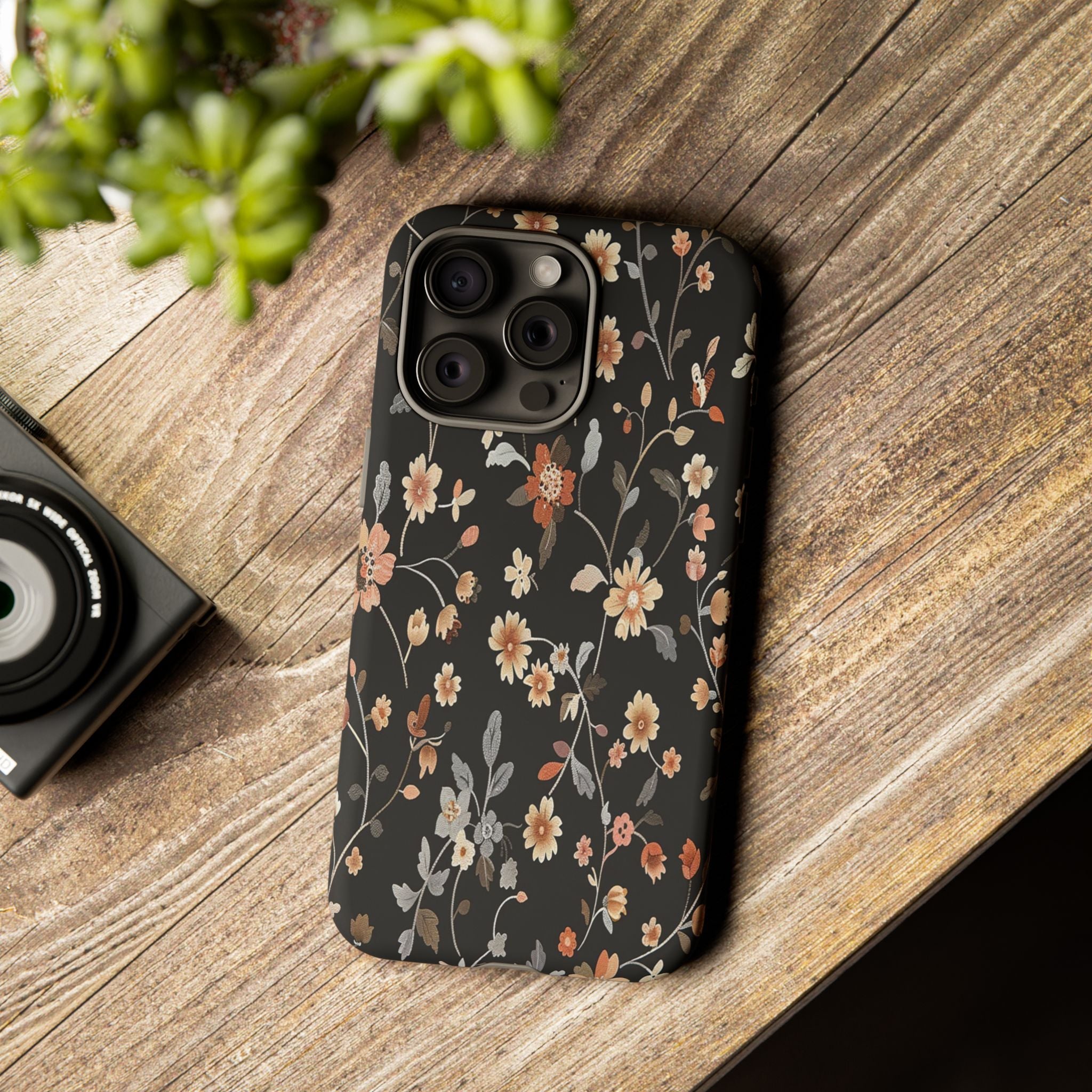 Floral Field on Black Case