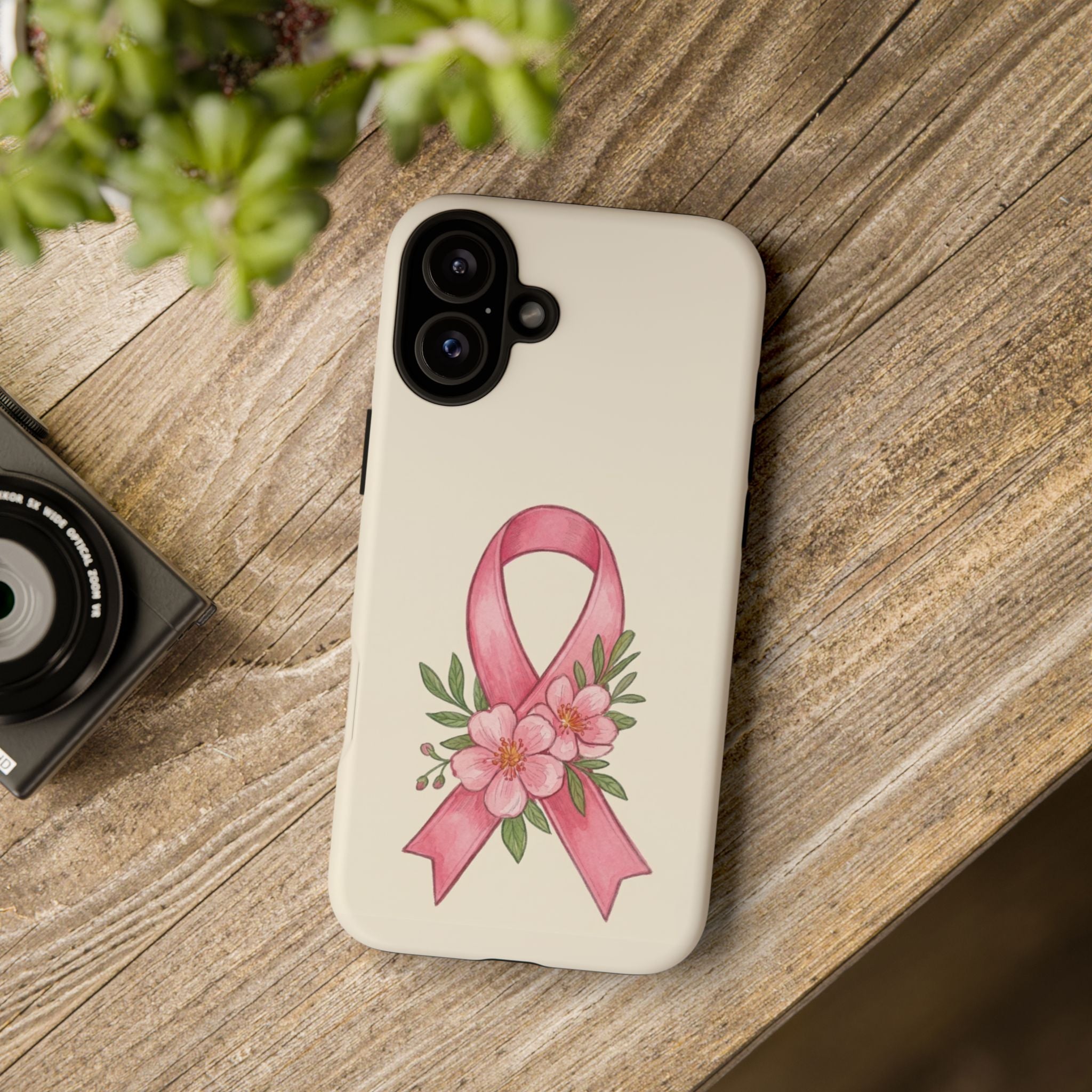 Floral Breast Cancer Awareness Case