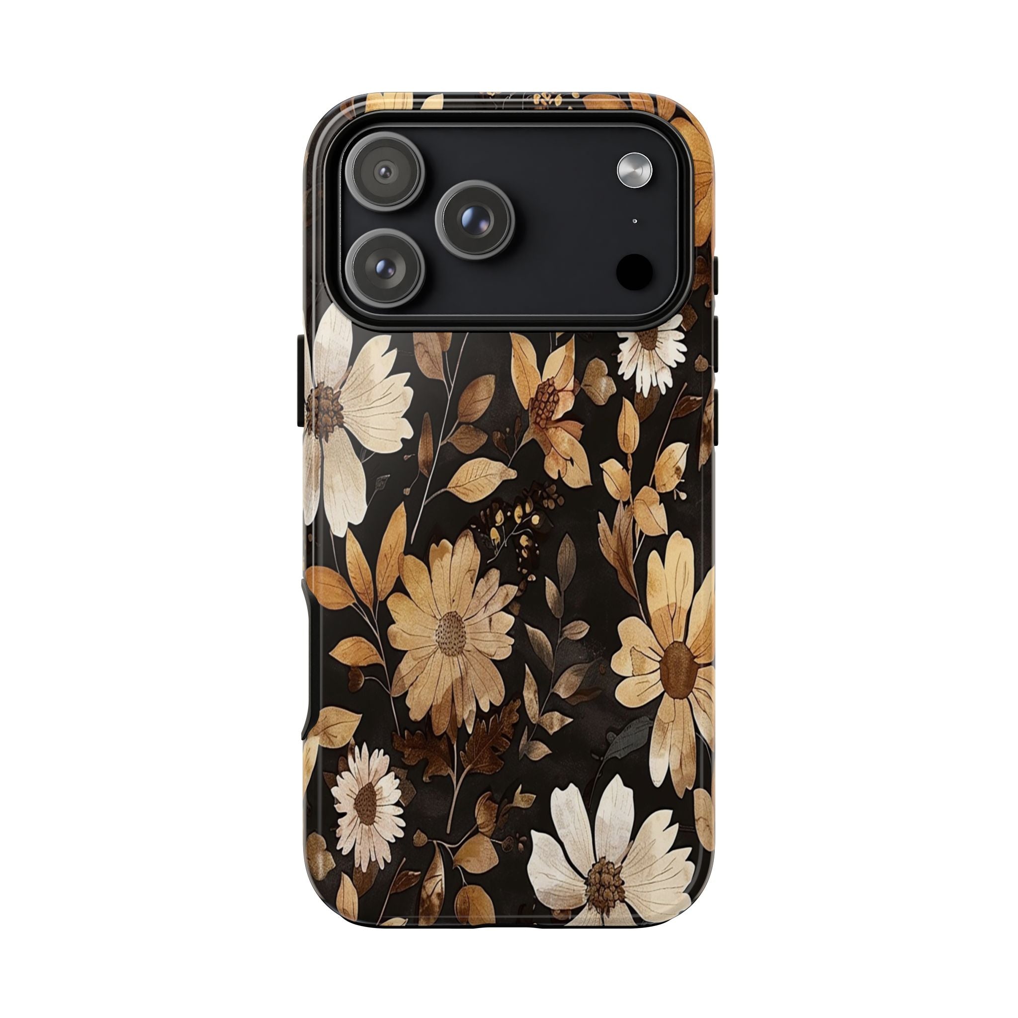 Golden Daisy Botanical on Black