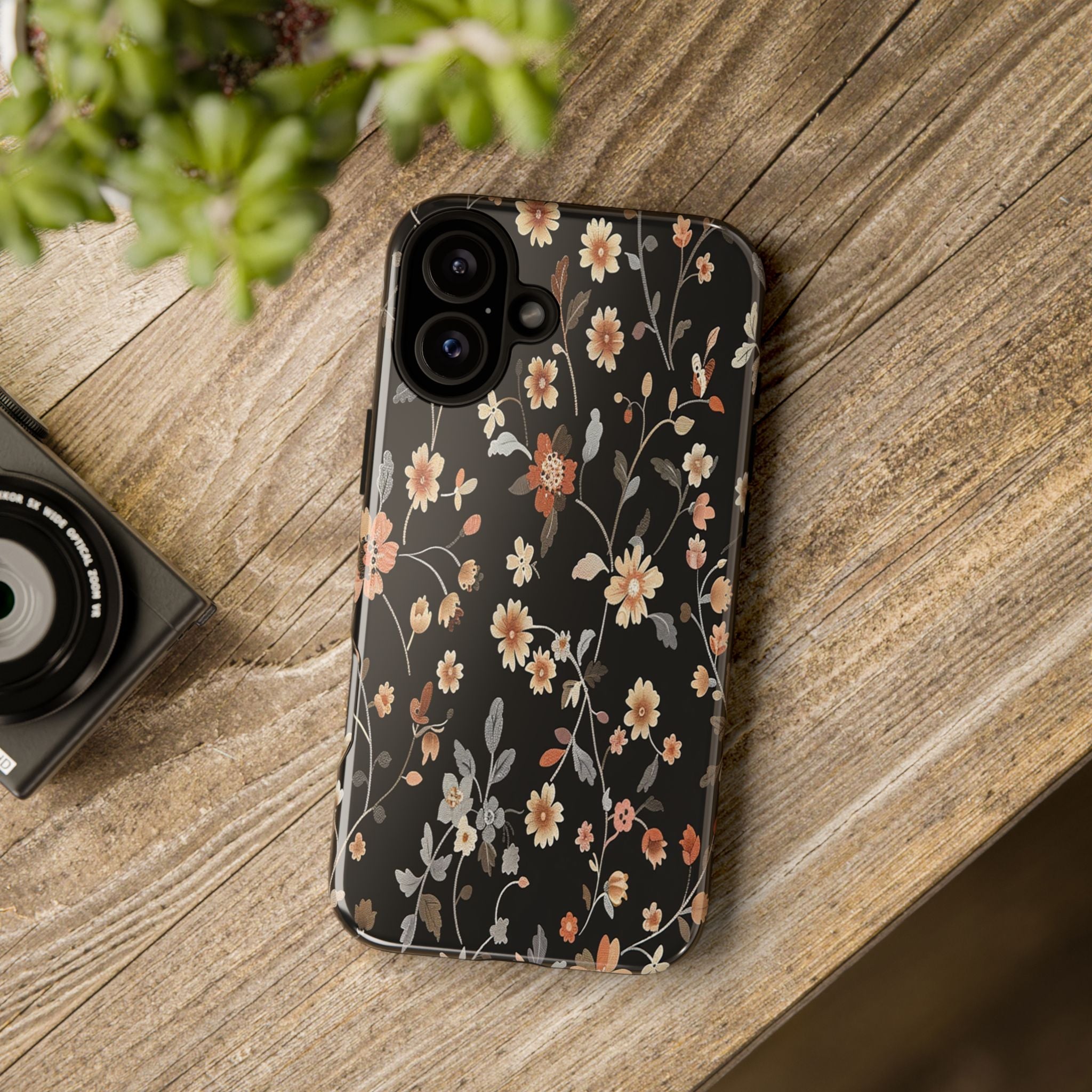 Floral Field on Black Case