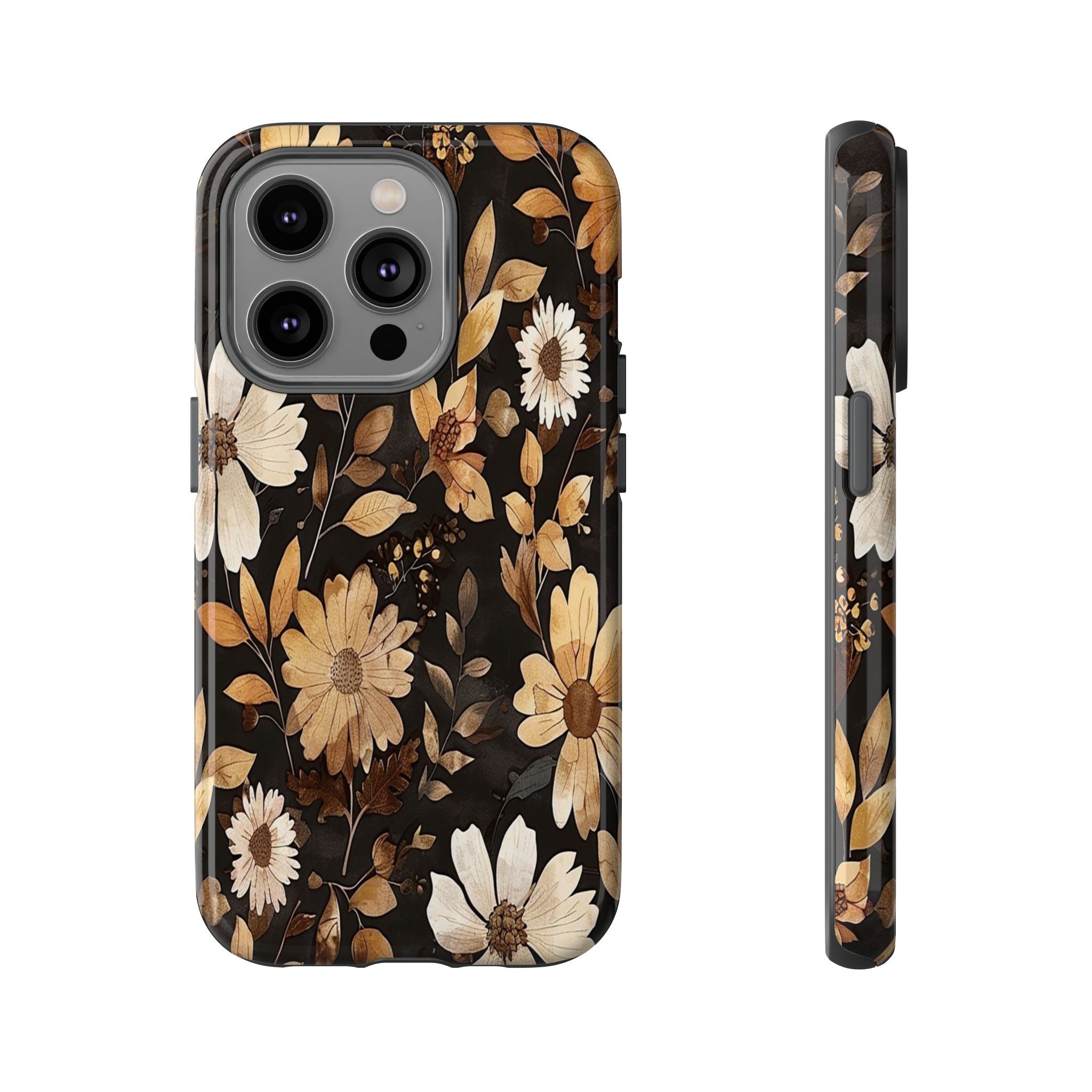 Golden Daisy Botanical on Black