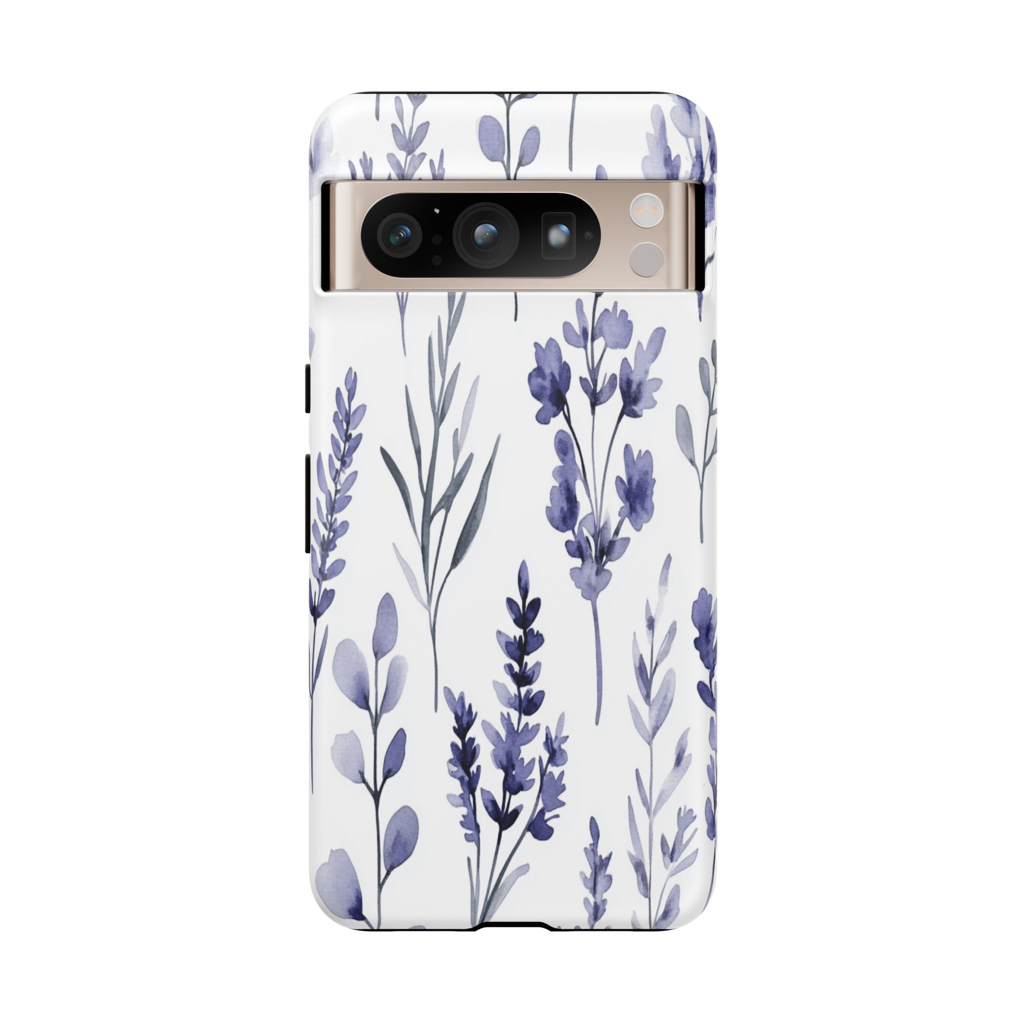 Delicate Purple Botanical Watercolor Floral Pattern