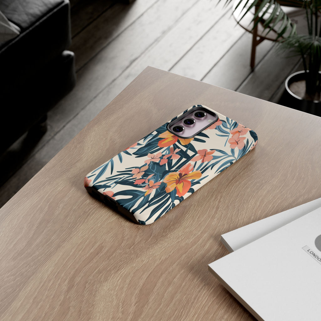 Tropical White and Blue Case