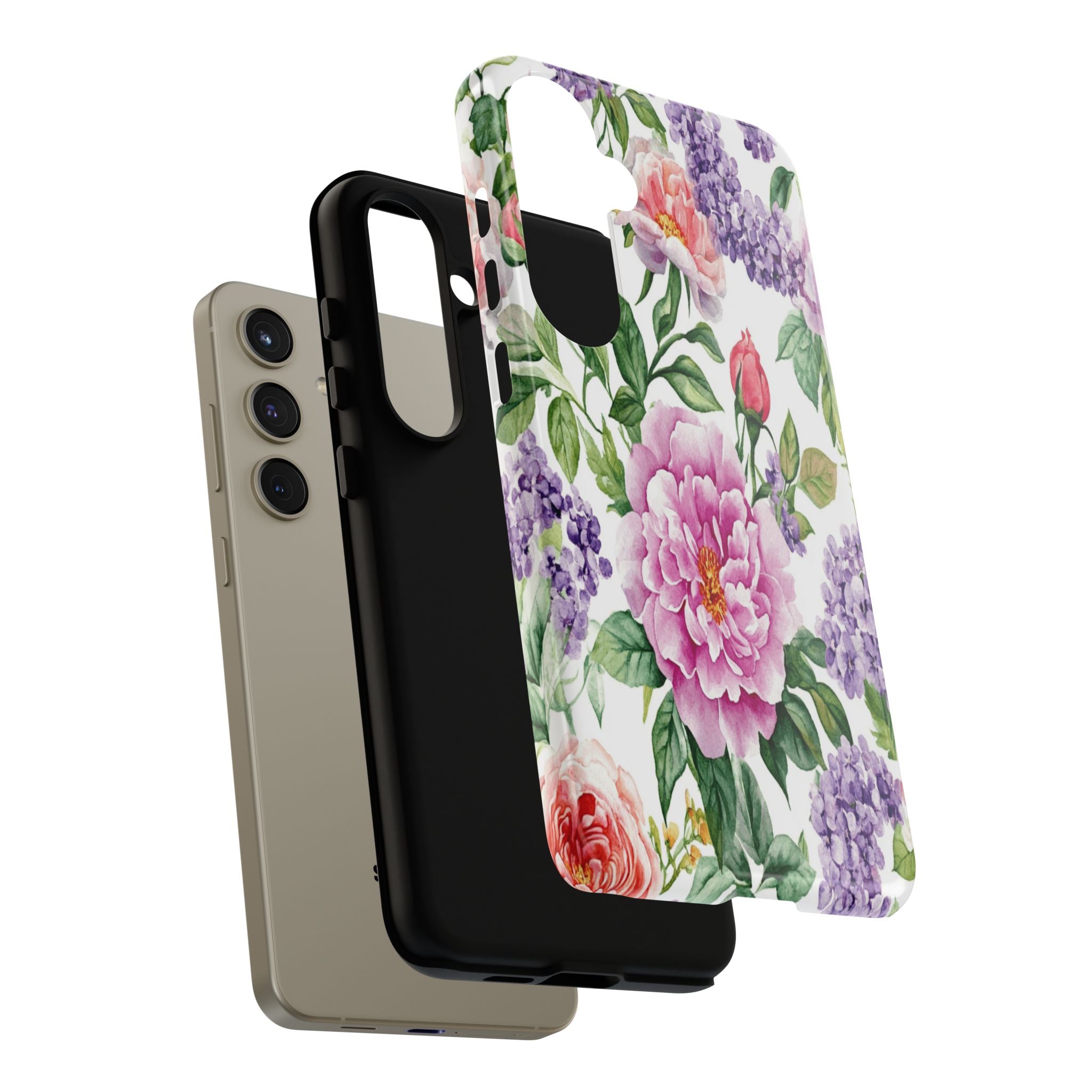 Watercolor Peonies and Lilacs Case